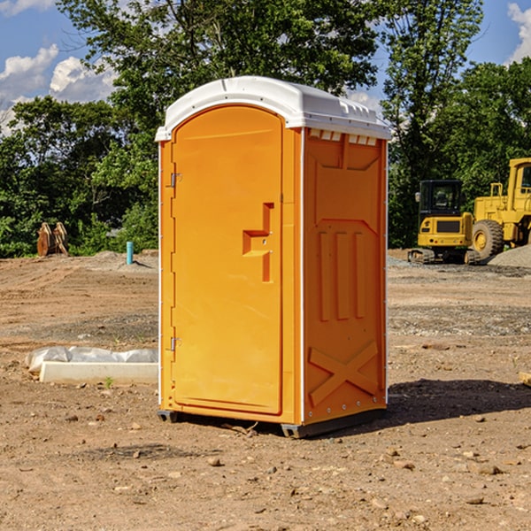 how often are the portable restrooms cleaned and serviced during a rental period in Meadville Missouri